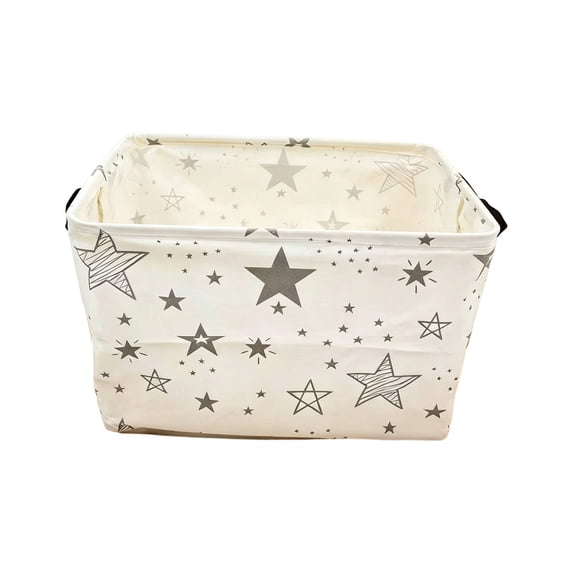 Celsvanis Canvas Storage Basket Foldable Organizer Bin With Reinforced Handles, Collapsible Storage Box Multipurpose Household Closet Bedroom Pantry Storage