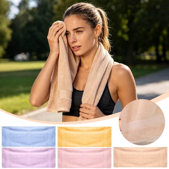 Celsvanis Face Towel Soft Highly Absorbent Quick Dry Hand Towel Facial Washcloth Soft Bath Towel for Home Bathroom Daily Spa Hotel Use, Pink