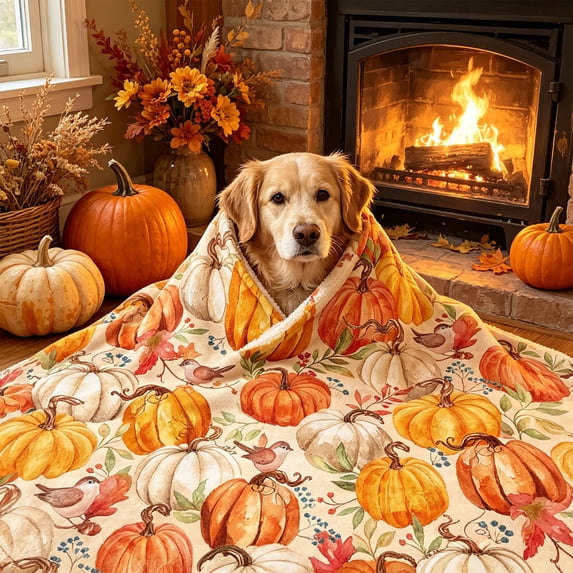 Celsvanis Fall Throw Blanket Pumpkin Leaf Print Soft Flannel Cover Multipurpose Cozy Blanket for Sofa Bed Indoor Home Thanksgiving Seasonal Decor 27.5"x39.5"