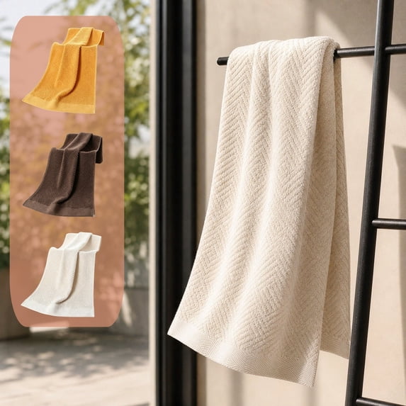 Celsvanis Hand Towel Soft Highly Absorbent Quick Dry Fast Drying Bath Towel for Bathroom Kitchen Gym Travel Home Daily Use, White