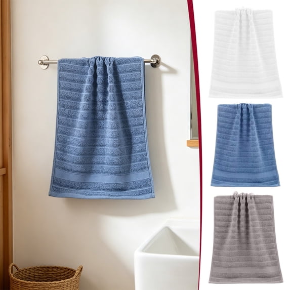 Celsvanis Hand Towel Soft Highly Absorbent Quick Dry Lint Free Face Towel Gentle Skin Friendly for Home Bathroom Daily Cleansing Use, Gray
