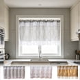 thumbnail image 1 of Celsvanis Jacquard Valance Curtain, Rod Pocket Light Blocking Window Topper, Decorative Dust Proof Short Curtain for Kitchen Sink Indoor Windows 71"x71", 1 of 6