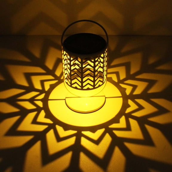 Celsvanis Solar Hanging Lantern, Waterproof Wheat Cutout Projection Shadow Lamp for Garden Patio Lawn Table Balcony Camping Backyard Landscape Decor 7"