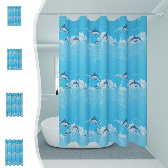 Celsvanis Waterproof Shower Curtain, Mildew Resistant Bath Drape Multi-Use Dry Wet Separation Hanging Panel For Bathroom Door Window Home Decoration 31"x71"