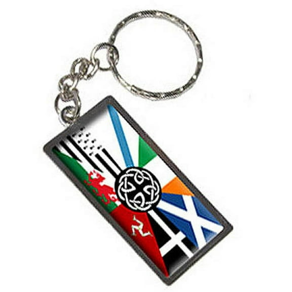 Celt Irish Ireland Pan-Celtic Nation Flags Keychain Key Chain Ring