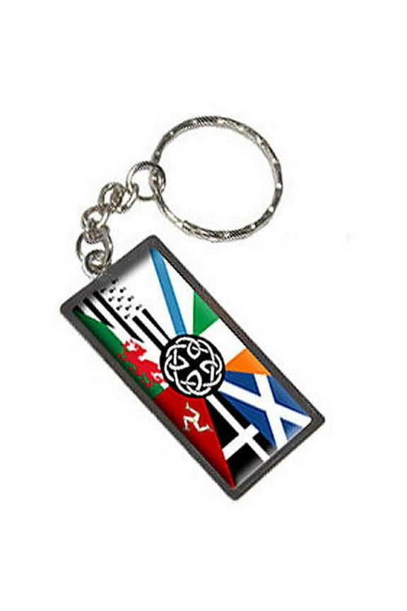 Irish Ireland Pan-Celtic Nation Flags Keychain Key Chain Ring