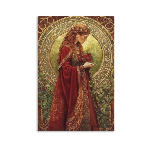 Celti-c Goddess Wall Art, Pagan Goddess Poster Poster Decorative Painting Canvas Wall Art Living Room Posters Bedroom Painting 16x24inch(40x60cm)