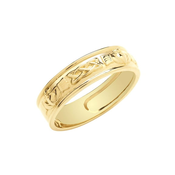 Celtic 9k Gold Women Claddagh Ring