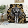 thumbnail image 1 of Celtic Bear and Scandinavian mythology Artisan Handcrafted Hooded Blanket, 1 of 6