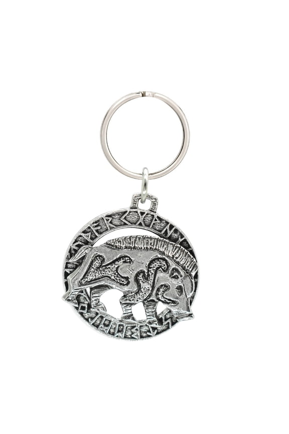 Celtic Boar, Gothic, Runes, Keychain, G004KC, Key Fob, Pewter, Fantasy, Medieval, Over 50 Viking Key chains Available, Made in USA, Creative Pewter Designs, 100% American Made