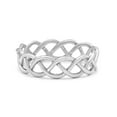thumbnail image 1 of Celtic Braided Band Infinity Knot Ring Solid 925 Sterling Silver Thumb Ring Size 4, 1 of 5