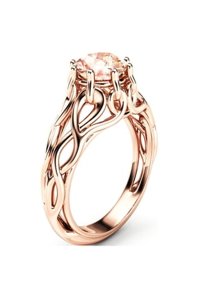 Celtic Braided Morganite Engagement Ring