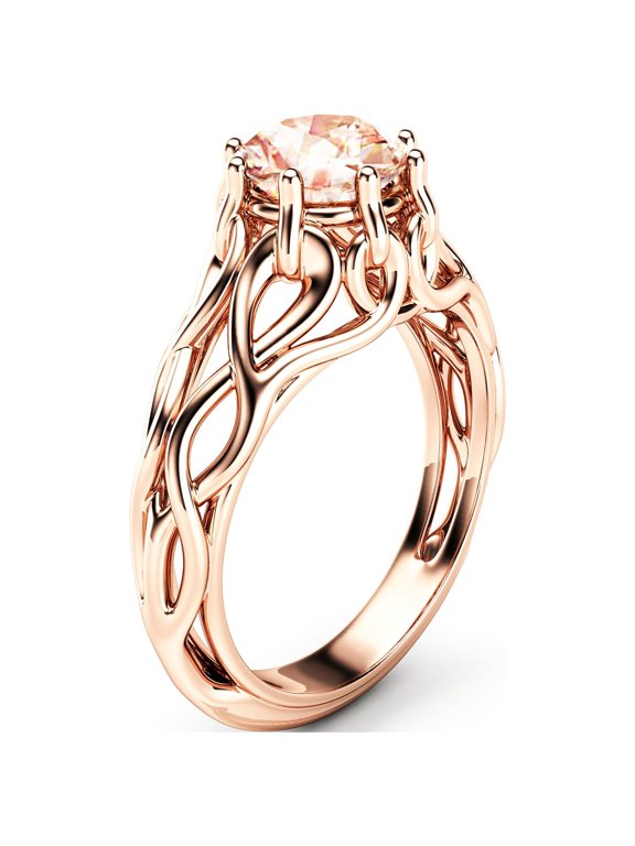 Celtic Braided Morganite Engagement Ring