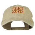 thumbnail image 1 of Celtic Circle Knot Embroidered Cotton Twill Cap - Khaki OSFM, 1 of 5