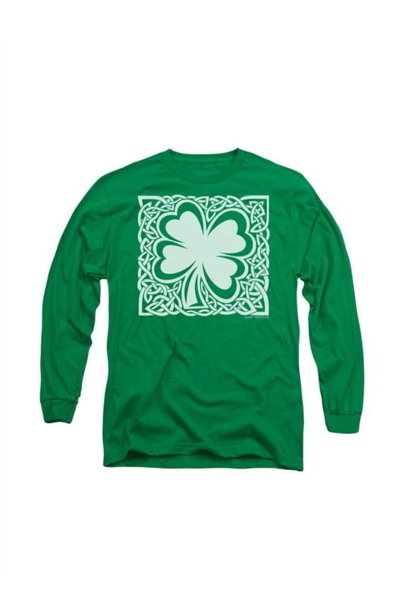 Celtic Clover Shamrock Irish Scottish Symbol Adult L-Sleeve T-Shirt