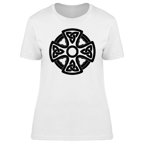 Celtic Cross Black Logo Tee Women's -Image by Shutterstock