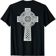 Celtic Cross Christian Trinity Knot Triquetra - Art on Back T-Shirt