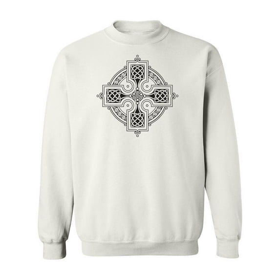 Celtic Cross Drawing Sweatshirt Men -Image by Shutterstock, Male Medium