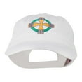 thumbnail image 1 of Celtic Cross Embroidered Washed Cap - White OSFM, 1 of 5