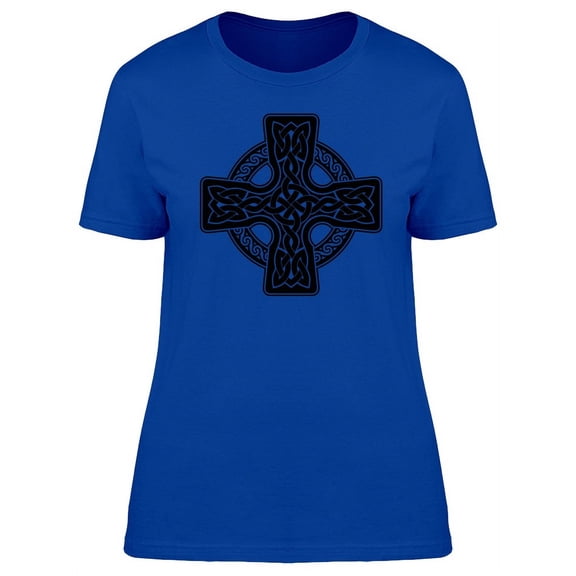 Celtic Cross Goth Art T-Shirt Women -Image by Shutterstock, Female Large