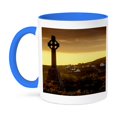 thumbnail image 1 of 3dRose, Celtic cross, Inishmore Island, Aran Islands, Ireland - EU15 TNO0021 - Tom Norring, 15oz Two-Tone Blue Mug, 1 of 7