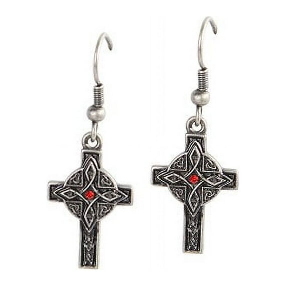 Celtic Cross Lead Free Alloy Pewter Earrings