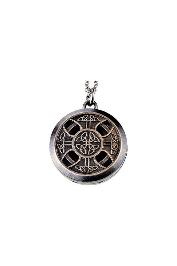 Celtic Cross Pewter Aroma Aromatherapy Essential Oil Diffuser Necklace Locket Pendant Jewelry