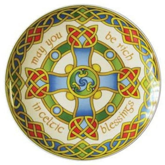 Celtic Cross Plate - Irish Weave