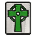 thumbnail image 1 of Celtic Cross Simple Outline Applique Multi-Color Embroidered Iron-On Patch - 2.5 Inch Small, 1 of 5
