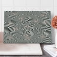 thumbnail image 1 of Celtic Cutting Board, Radiant Celtic Baroque Patterns with Diagonal and Triangular Geometric Shapes Boho, Decorative Tempered Glass Cutting and Serving Board, Large Size, Brown Beige, by Ambesonne, 1 of 1