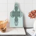 thumbnail image 1 of Celtic Cutting Board, Royal Old Celtic Knot Pattern with Curled Lace Leaf Renaissance Times Art, Decorative Tempered Glass Cutting and Serving Board, Wine Bottle Shape, Black White, by Ambesonne, 1 of 1
