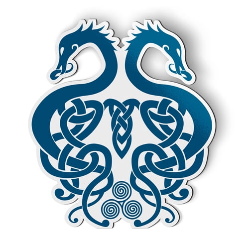 Blue Dragon Car Magnet - 5.5 Inch Fridge Locker Decal, Waterproof & UV Resistant - View #6