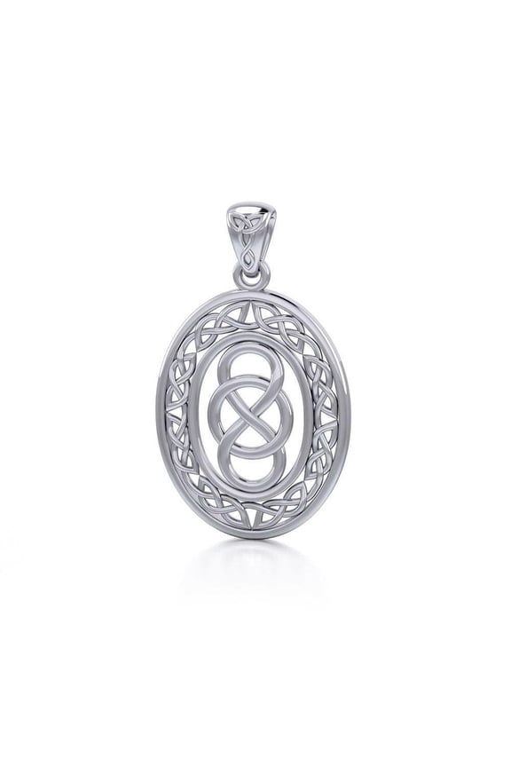 Celtic Endless Knot 925 Sterling Silver Pendant Fine Ancestry Heritage Jewelry