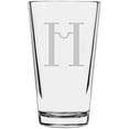 thumbnail image 1 of Celtic Etched Monogram All Purpose 16oz Libbey Pint Glass Letter H, 1 of 1