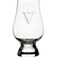 thumbnail image 1 of Celtic Etched Monogram Glencairn Crystal Whisky Glass Letter V, 1 of 2
