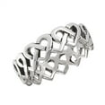 thumbnail image 1 of Celtic Eternity Criss Cross Heart Promise Ring Sterling Silver Band 925 Jewelry Female Male Size 10, 1 of 4