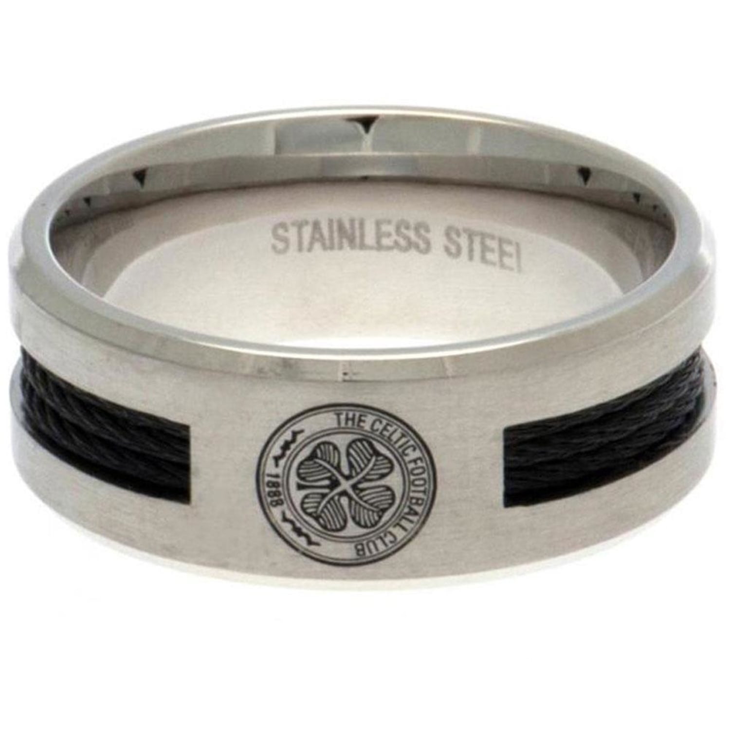 Celtic FC Black Inlay Ring
