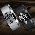 thumbnail image 1 of Celtic Faith Cross Tungsten Carbide Ring, 1 of 5