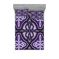thumbnail image 1 of Celtic Fitted Sheet & Pillow Sham Set, Unique Celtic Knot with Swirling and Twisted Line Details Print, Decorative Printed 6 Piece Bedding Decor Set, King, Violet Lilac, by Ambesonne, 1 of 3
