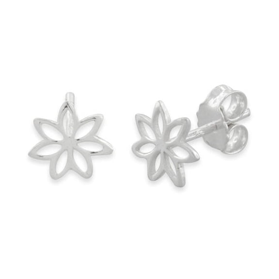SilverCloseOut Celtic Flower Stud Earrings Sterling Silver