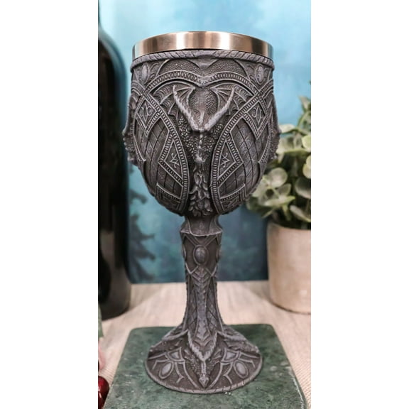 Celtic Gothic Knotwork Arachnid Spider Dragon Wine Goblet CHalice