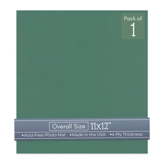 Celtic Green 11x12 Uncut Art Mat Board - No Opening - 1 Mat