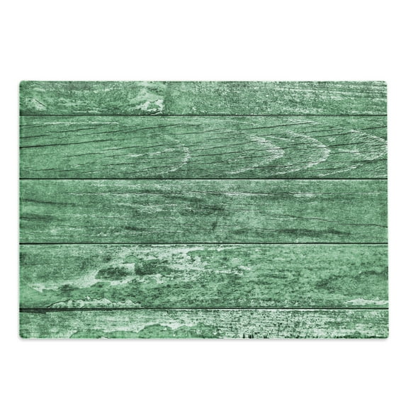 Celtic Green Cutting Board, Rotten Knotted Cracked Look Rustic Wooden Surface Element Pattern, Decorative Tempered Glass Cutting and Serving Board, in 3 Sizes, by Ambesonne