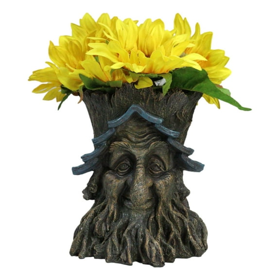 Celtic Greenman Tree Man Sacred Dryad Ent Earth Goddess Floral Planter Figurine