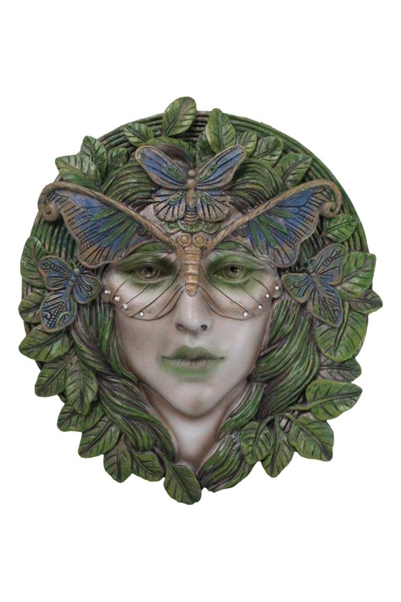 Celtic Greenwoman Tree Lady Gaia Ent Earth Goddess Butterfly Mask Wall Decor