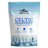 Celtic Harvest Fine Ground Sea Salt - 1.1lb - 18oz | Rich In 82+ Essential Minerals | Organic 100% Natural & Unrefined | Hand Harvested Celtic Crystals From France