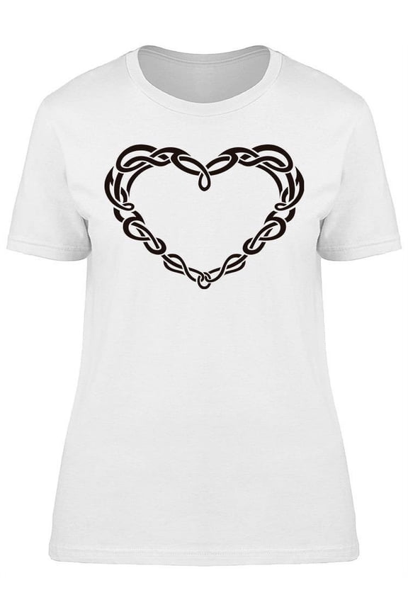 Celtic Heart Chain Graphic T-Shirt Women -Image by Shutterstock, Female Medium