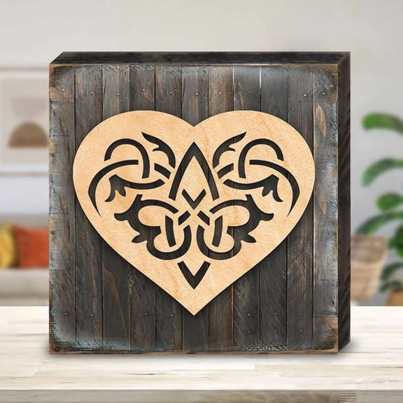 Celtic Heart D�cor Art Wooden Wall Art by Celtic Art | Celtic D�cor - 953166B
