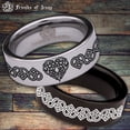 thumbnail image 1 of Celtic Heart Tungsten Carbide Ring, 1 of 9