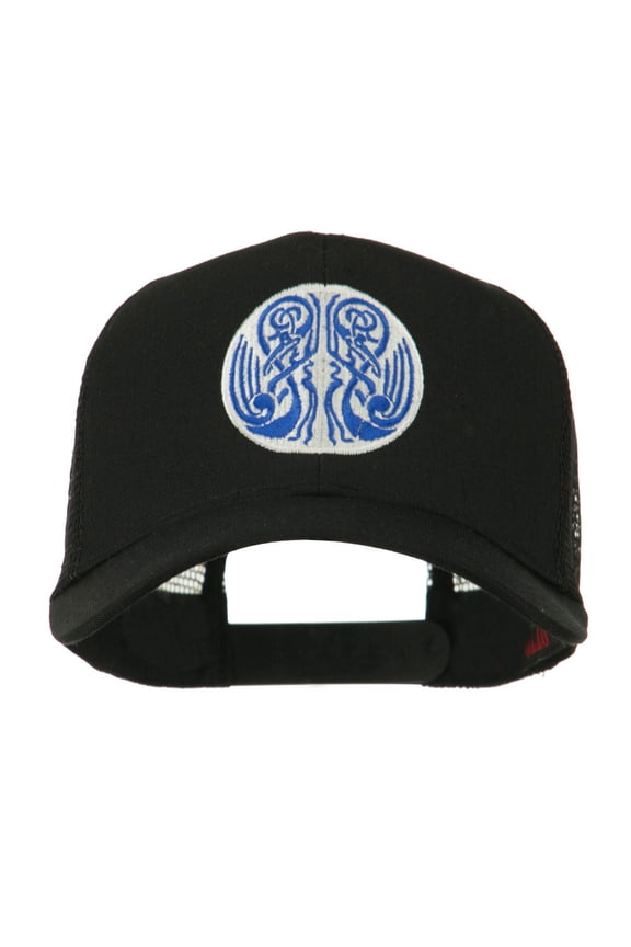 Celtic Image in Circle Embroidered Cap - Black OSFM